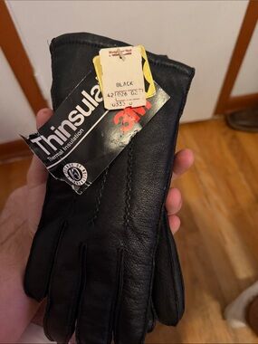 3M Thinsulate Black Leather Men’s Insulated Gloves